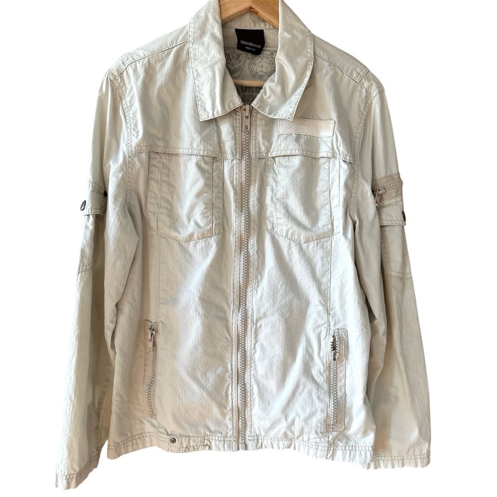 Vintage Y2K Urban Behavior 100% Cotton Cargo Jacket - Medium